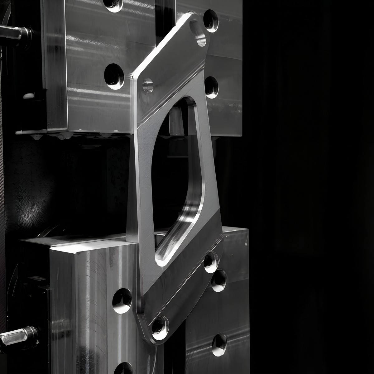 Riser One wing risers CNC machined from 7068 billet aluminium, before anodising